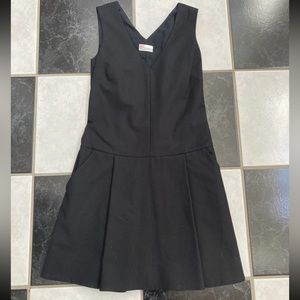 Red Valentino Black V Neck Bow Back Pleated Dress $595